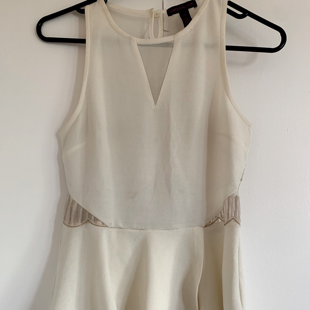 White Fancy Tank with Gold Accents